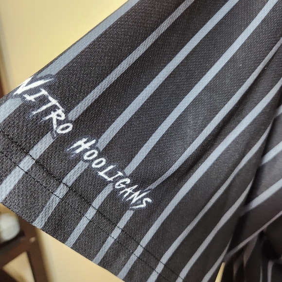 Drink hard racing heads racing jersey shirt short sleeve mens sz l blk white - Picture 12 of 13